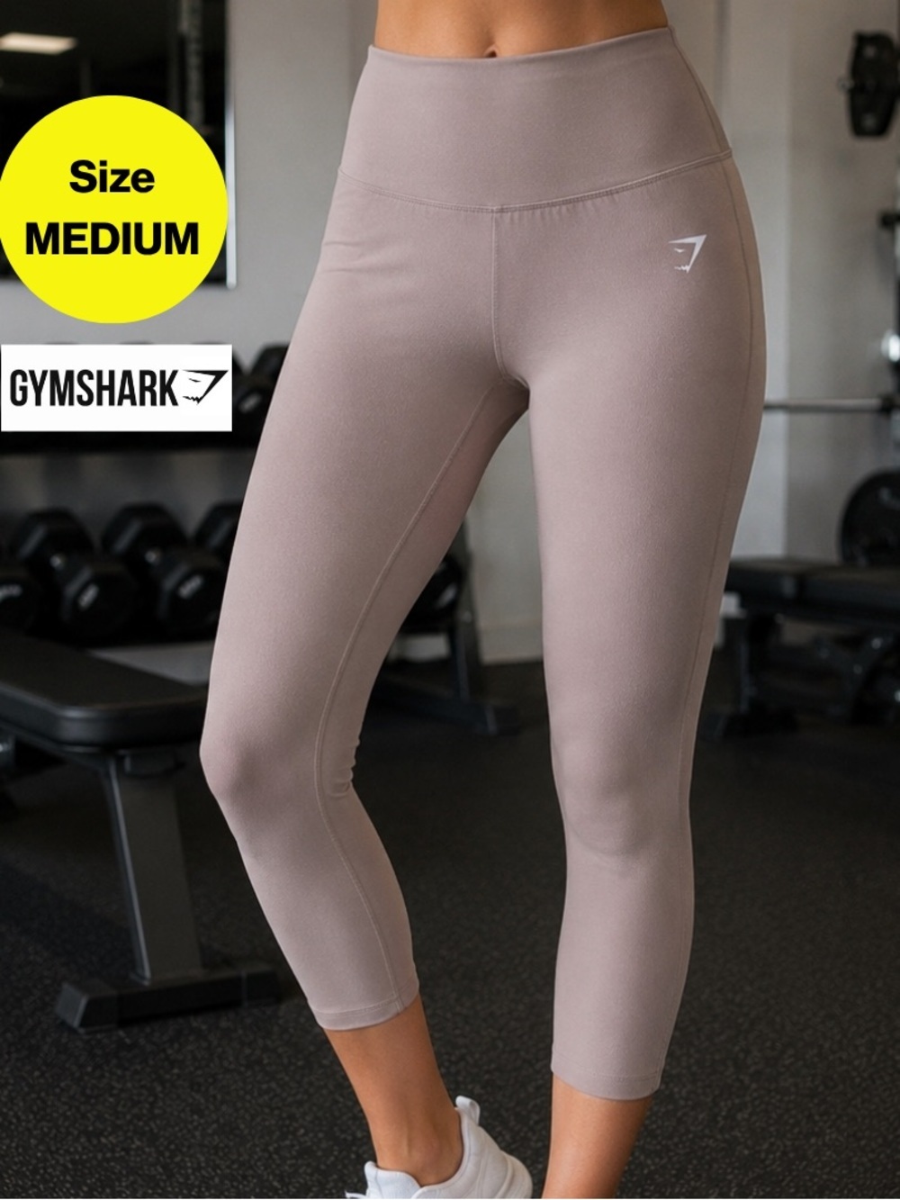 2/for $20 🪩 GYMSHARK Cropped Everyday Mauve Workout Leggings (Women’s Medium)
